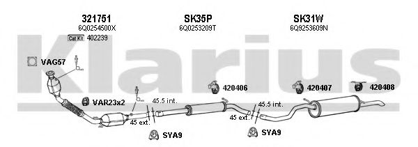 780081U Sistem de esapament KLARIUS 