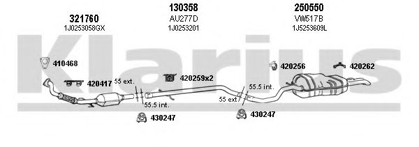 780082E Sistem de esapament KLARIUS 
