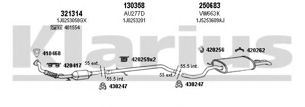 780102E Sistem de esapament KLARIUS 