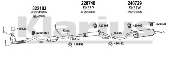 780112E Sistem de esapament KLARIUS 