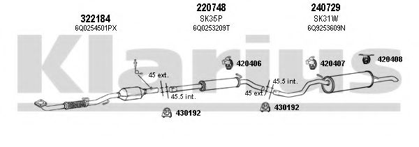 780113E Sistem de esapament KLARIUS 