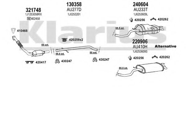 931012E Sistem de esapament KLARIUS 