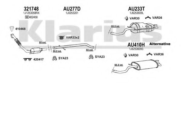931012U Sistem de esapament KLARIUS 