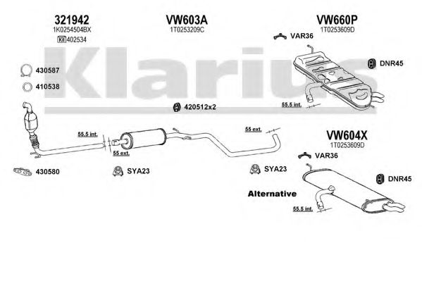 931145U Sistem de esapament KLARIUS 