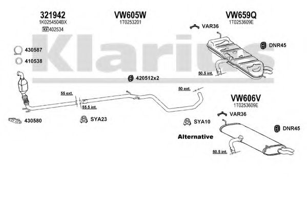 931146U Sistem de esapament KLARIUS 