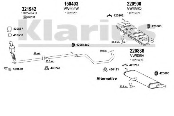 931147E Sistem de esapament KLARIUS 