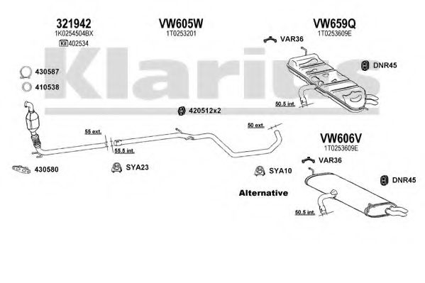 931147U Sistem de esapament KLARIUS 