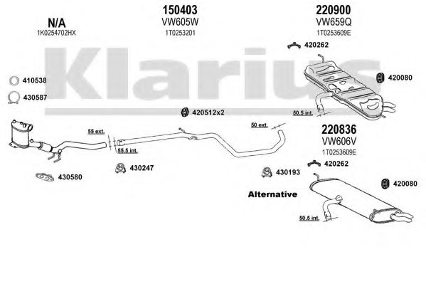 931148E Sistem de esapament KLARIUS 