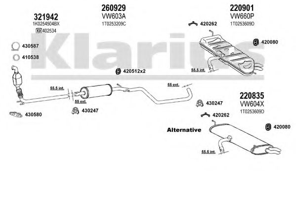 931149E Sistem de esapament KLARIUS 