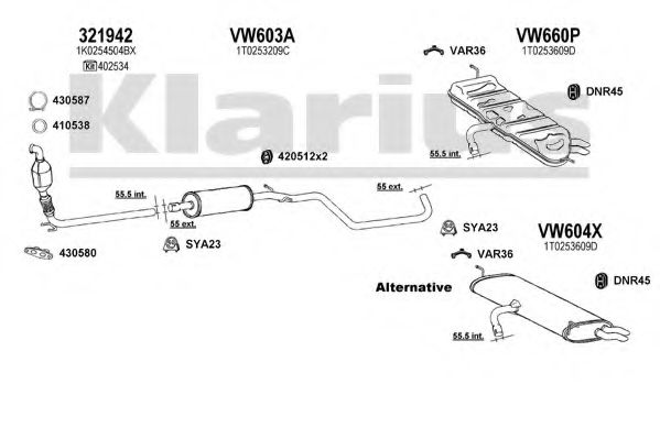 931149U Sistem de esapament KLARIUS 