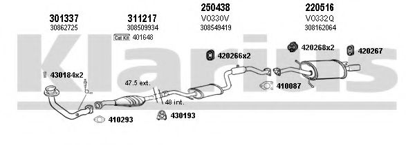 960243E Sistem de esapament KLARIUS 