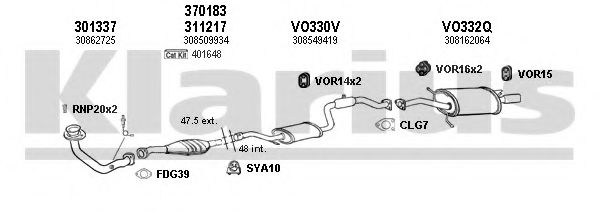 960243U Sistem de esapament KLARIUS 