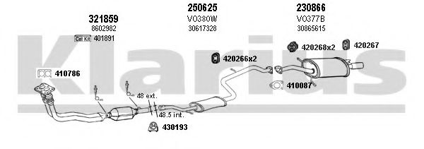 960318E Sistem de esapament KLARIUS 