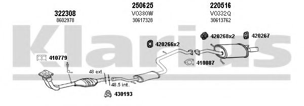 960329E Sistem de esapament KLARIUS 
