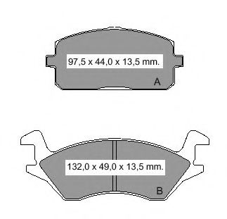set placute frana,frana disc
