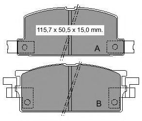 set placute frana,frana disc