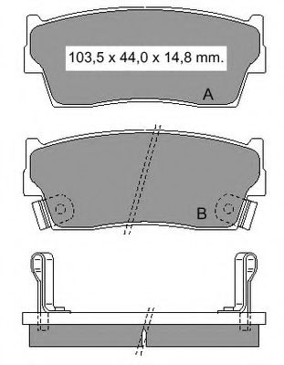 set placute frana,frana disc