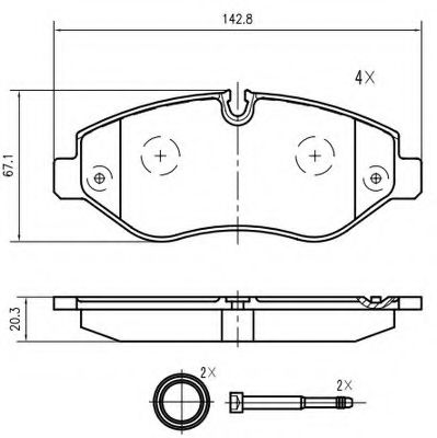 set placute frana,frana disc