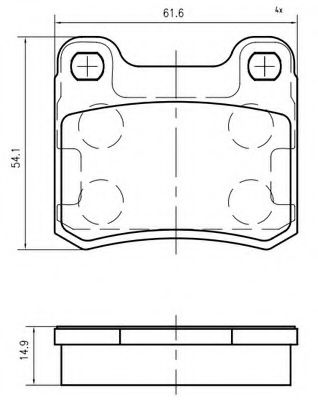 set placute frana,frana disc