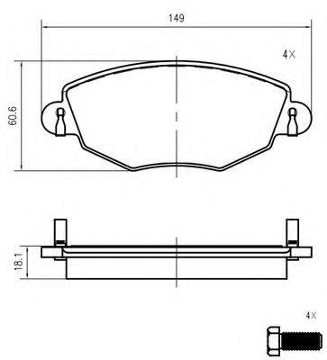 set placute frana,frana disc