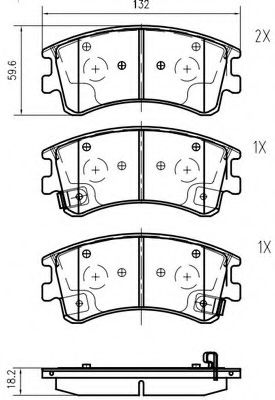 set placute frana,frana disc