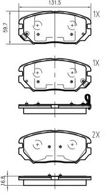 set placute frana,frana disc