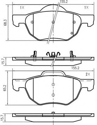 set placute frana,frana disc