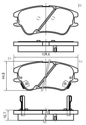 set placute frana,frana disc