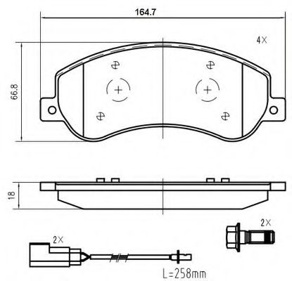 set placute frana,frana disc
