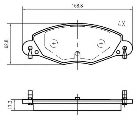 set placute frana,frana disc