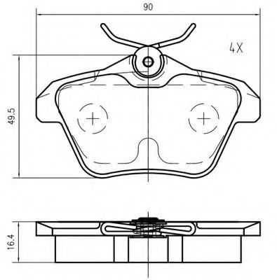 set placute frana,frana disc