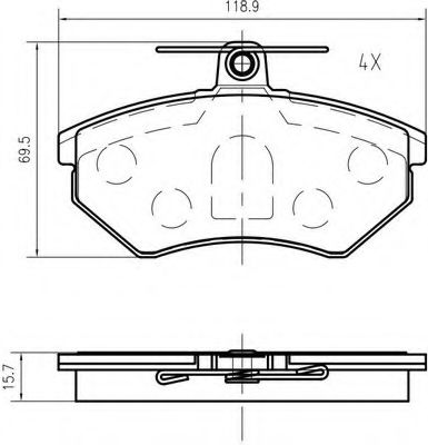 set placute frana,frana disc