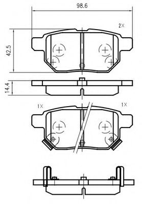 set placute frana,frana disc