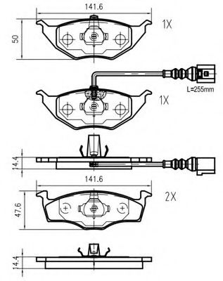 set placute frana,frana disc