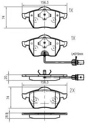 set placute frana,frana disc