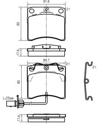 set placute frana,frana disc