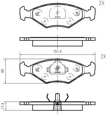 set placute frana,frana disc