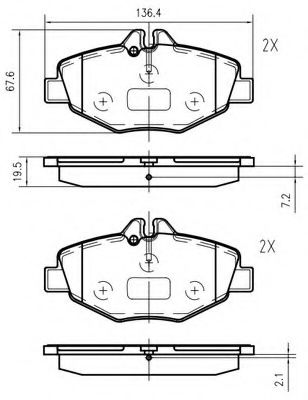 set placute frana,frana disc