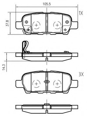 set placute frana,frana disc