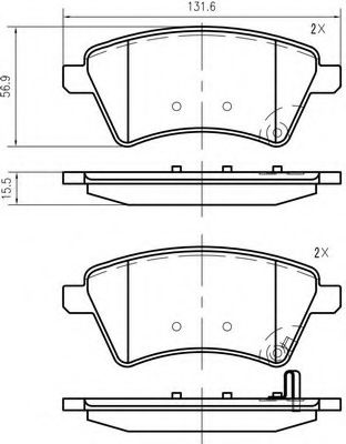 set placute frana,frana disc