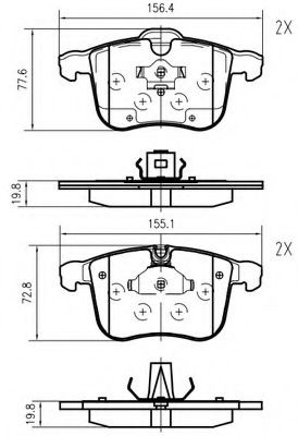 set placute frana,frana disc