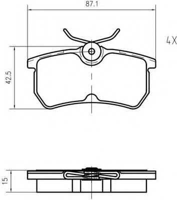 set placute frana,frana disc