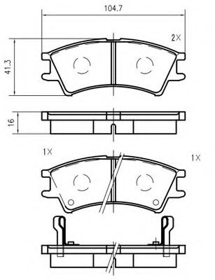set placute frana,frana disc