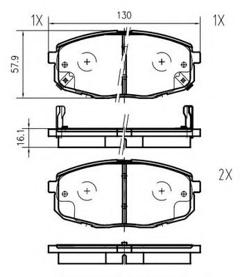 K641400 set placute frana,frana disc VEMA 