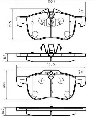 set placute frana,frana disc