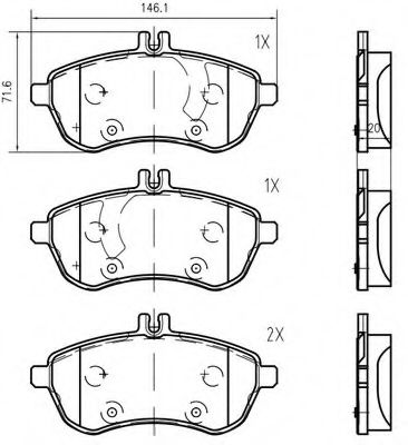 set placute frana,frana disc