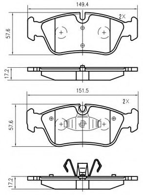 set placute frana,frana disc