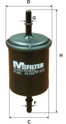 BF 672 filtru combustibil MFILTER 