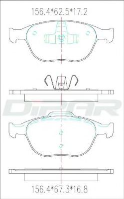 set placute frana,frana disc
