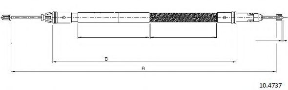Cablu, frana de parcare